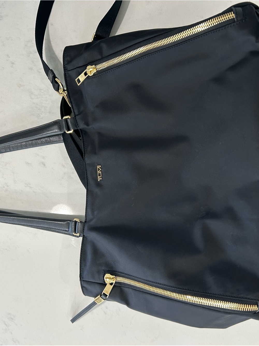 TUMI Voyager Valletta Large Black Tote with Gold Hardware - Picture 2 of 12